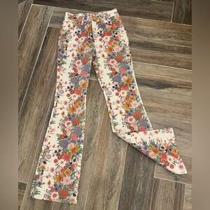 Wrangler Wanderer High Waist Boot  Floral Multicolor Jeans